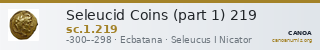 Seleucid Coins (part 1) 219 — CANOA