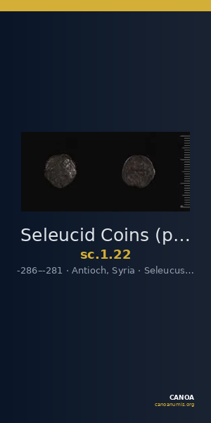Seleucid Coins (part 1) 22 — CANOA