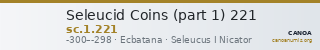 Seleucid Coins (part 1) 221 — CANOA