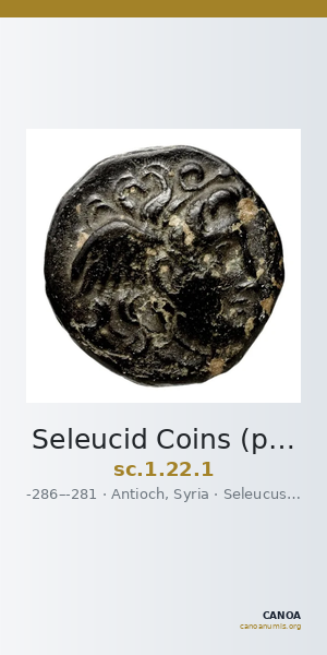 Seleucid Coins (part 1) 22.1 — CANOA