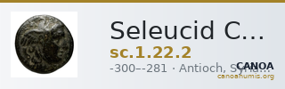 Seleucid Coins (part 1) 22.2 — CANOA