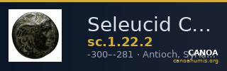Seleucid Coins (part 1) 22.2 — CANOA
