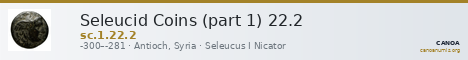 Seleucid Coins (part 1) 22.2 — CANOA