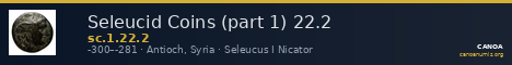 Seleucid Coins (part 1) 22.2 — CANOA