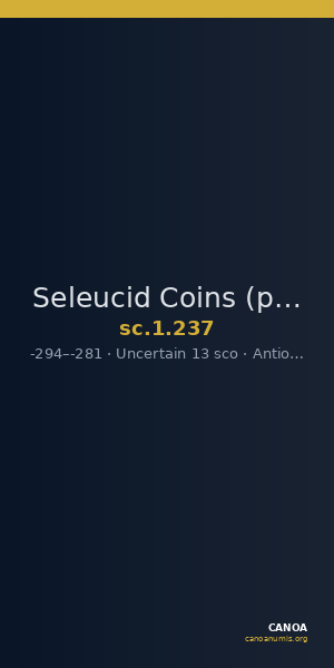 Seleucid Coins (part 1) 237 — CANOA