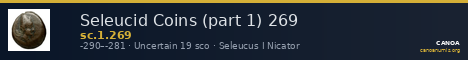 Seleucid Coins (part 1) 269 — CANOA