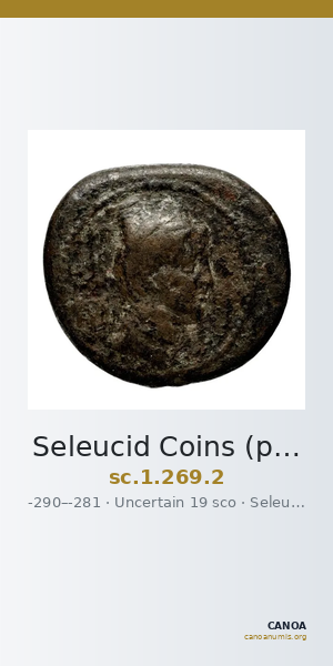 Seleucid Coins (part 1) 269.2 — CANOA