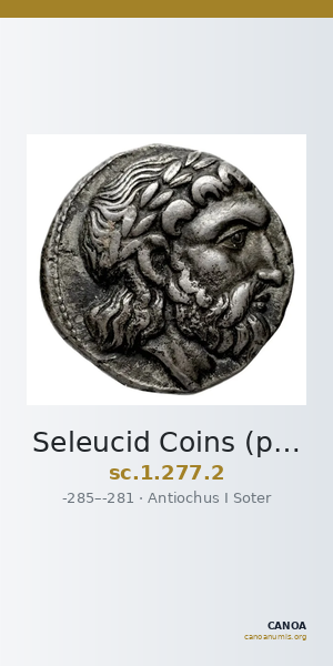 Seleucid Coins (part 1) 277.2 — CANOA