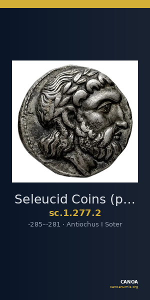 Seleucid Coins (part 1) 277.2 — CANOA