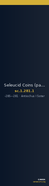 Seleucid Coins (part 1) 281.1 — CANOA