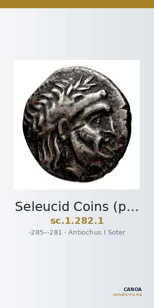 Seleucid Coins (part 1) 282.1 — CANOA