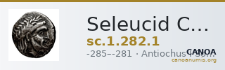 Seleucid Coins (part 1) 282.1 — CANOA