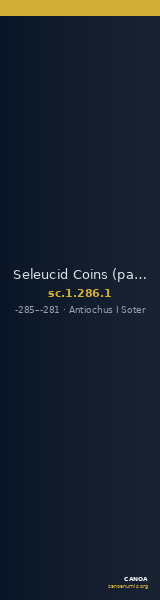 Seleucid Coins (part 1) 286.1 — CANOA