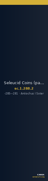 Seleucid Coins (part 1) 288.2 — CANOA