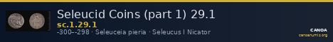 Seleucid Coins (part 1) 29.1 — CANOA
