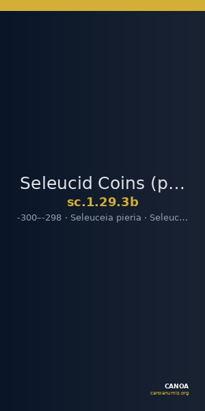 Seleucid Coins (part 1) 29.3b — CANOA