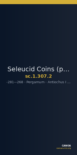 Seleucid Coins (part 1) 307.2 — CANOA