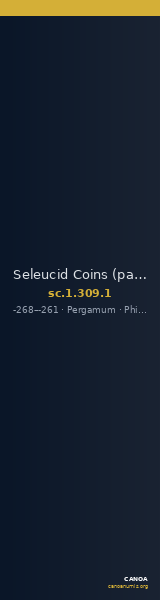 Seleucid Coins (part 1) 309.1 — CANOA