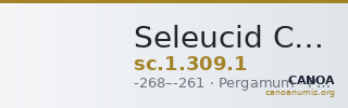 Seleucid Coins (part 1) 309.1 — CANOA