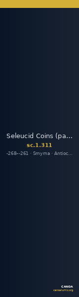 Seleucid Coins (part 1) 311 — CANOA