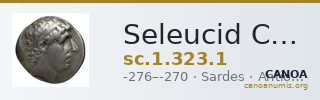 Seleucid Coins (part 1) 323.1 — CANOA
