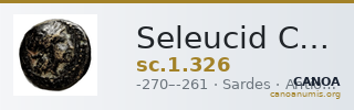 Seleucid Coins (part 1) 326 — CANOA