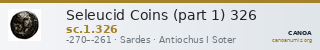 Seleucid Coins (part 1) 326 — CANOA