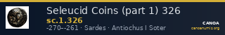 Seleucid Coins (part 1) 326 — CANOA