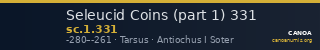 Seleucid Coins (part 1) 331 — CANOA