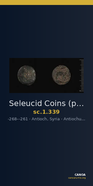 Seleucid Coins (part 1) 339 — CANOA