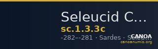 Seleucid Coins (part 1) 3.3c — CANOA