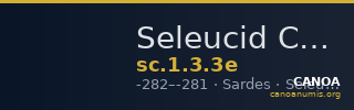 Seleucid Coins (part 1) 3.3e — CANOA