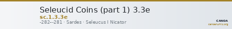 Seleucid Coins (part 1) 3.3e — CANOA