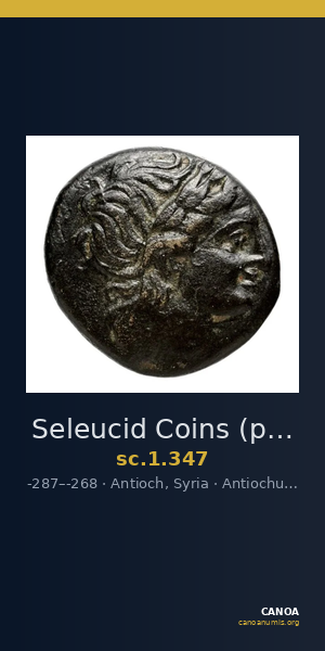 Seleucid Coins (part 1) 347 — CANOA