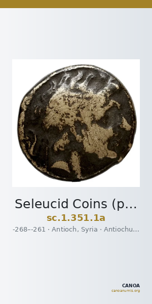 Seleucid Coins (part 1) 351.1a — CANOA