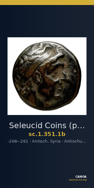 Seleucid Coins (part 1) 351.1b — CANOA