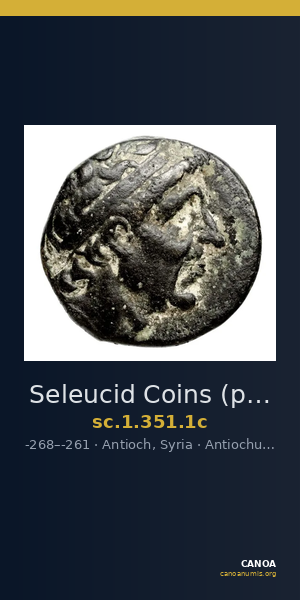 Seleucid Coins (part 1) 351.1c — CANOA
