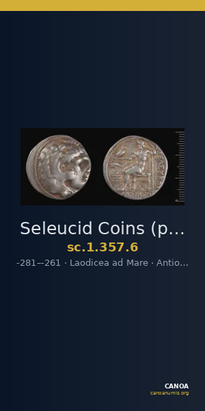 Seleucid Coins (part 1) 357.6 — CANOA
