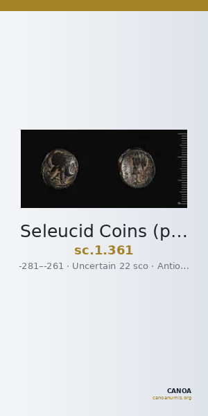 Seleucid Coins (part 1) 361 — CANOA