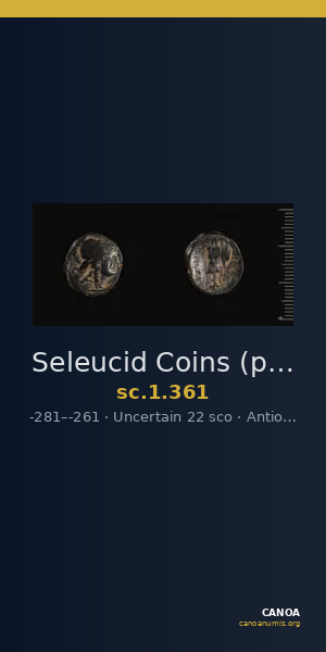Seleucid Coins (part 1) 361 — CANOA