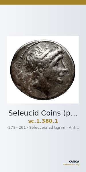 Seleucid Coins (part 1) 380.1 — CANOA