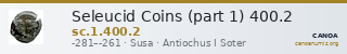 Seleucid Coins (part 1) 400.2 — CANOA