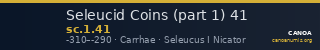 Seleucid Coins (part 1) 41 — CANOA