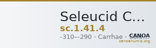 Seleucid Coins (part 1) 41.4 — CANOA