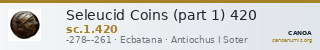 Seleucid Coins (part 1) 420 — CANOA