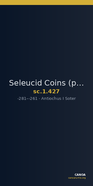 Seleucid Coins (part 1) 427 — CANOA