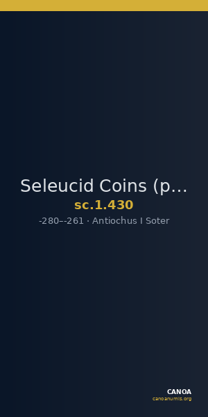 Seleucid Coins (part 1) 430 — CANOA