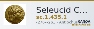 Seleucid Coins (part 1) 435.1 — CANOA
