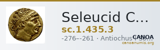 Seleucid Coins (part 1) 435.3 — CANOA