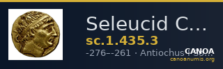 Seleucid Coins (part 1) 435.3 — CANOA